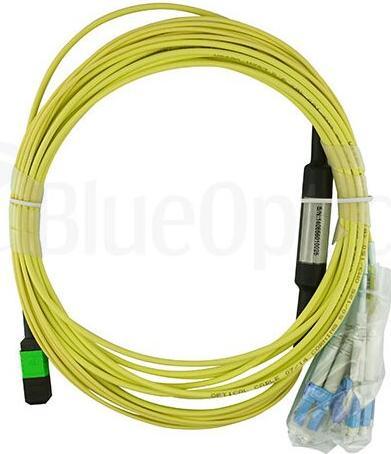 Produktbild CBO LWL MPO/4xLC Breakout Kabel G.657.A1 Singlemode 10 Meter