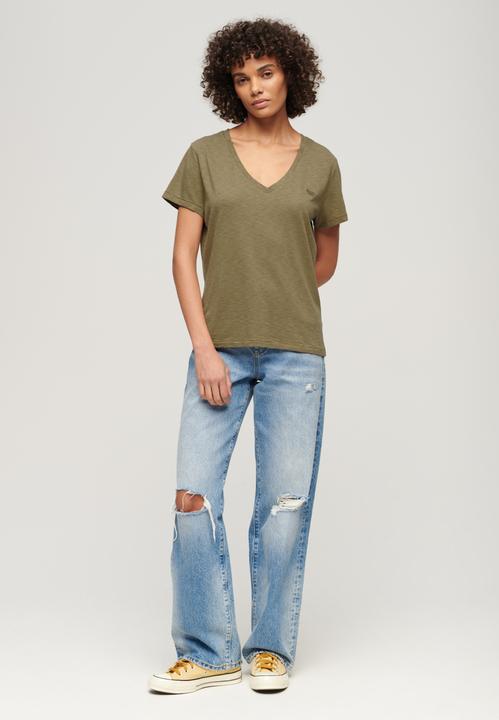 Actual product image Superdry Studios Slub Emb Vee Tee (14)