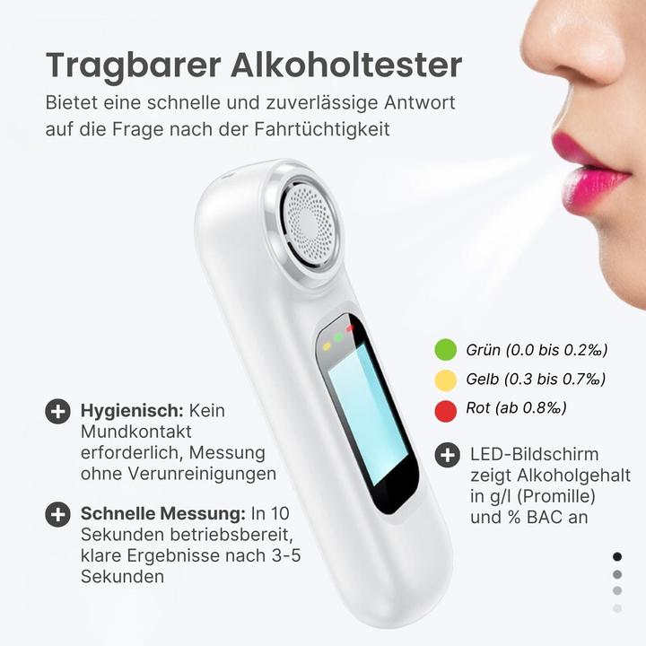 Image du produit Hermex Testeur d'alcool portable Alcootest Détecteur d'alcool Test rapide d'alcoolémie