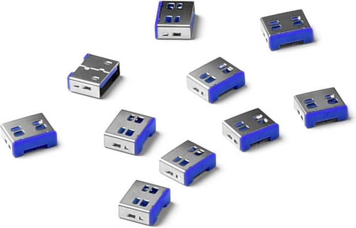 Actual product image Smart Keeper Basic USB-A Port Blocker dark blue 10 pcs.