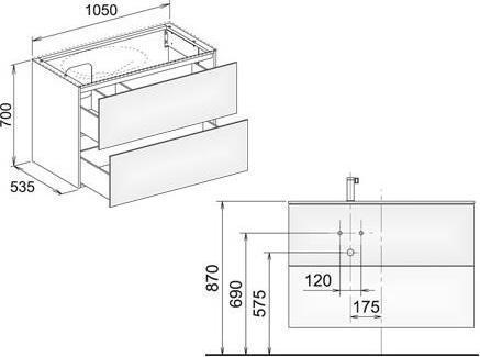 Produktbild Keuco WTU EDITION 11 PLANNING 1050x700x535mm Kumme li cash sdm
