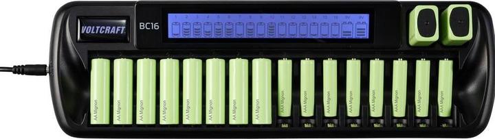 Image du produit Voltcraft Chargeur de piles rondes BC16 (1 pcs, 9V Block, AAA, AA, Batterie)