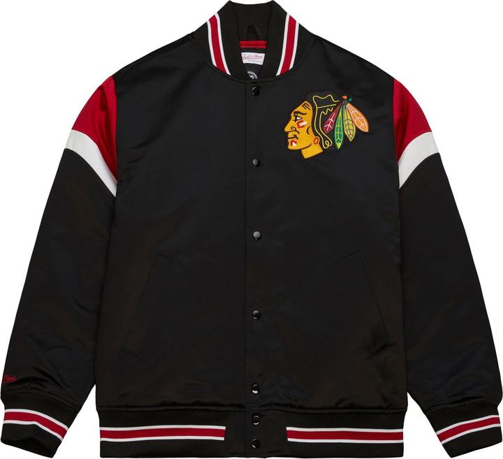 Mitchell & Ness M&N Heavyweight Satin Jacke NHL Chicago Blackhawks - M (M)