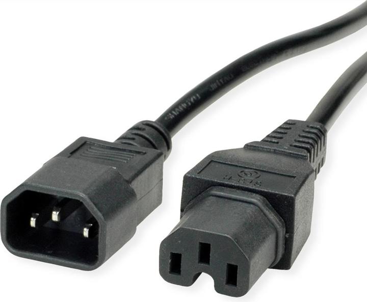Value Netzkabel IEC C14-C15 ST/BU (1.80 m)