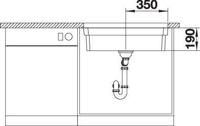 Actual product image Blanco Etagon 700-U (Undermount sink, 74 cm, 44 cm)
