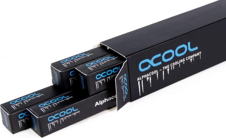 Actual product image Alphacool HardTube 16mm 4x 80cm (0.80 m, Carbon)