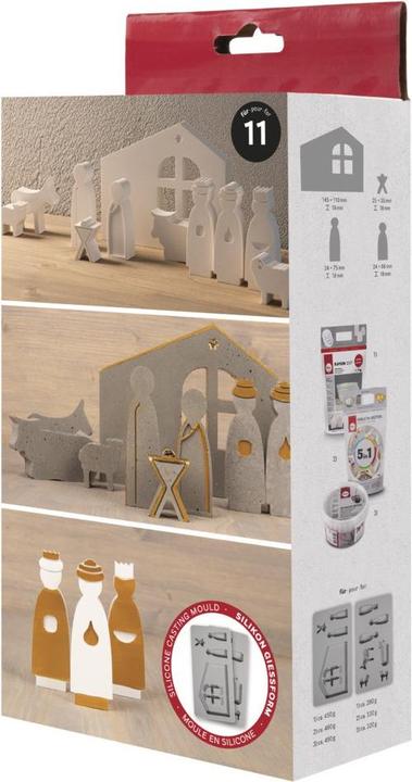 Actual product image Rayher Silicone casting mould "Nativity scene"