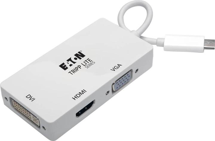 Produktbild Eaton USB-C Multiport Adapter M/3xF - 4K HDMI DVI VGA HDCP White (USB 3.1, 15.24 cm)