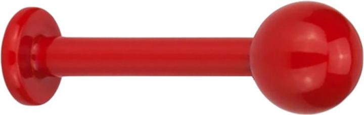 Star Piercing Micro Labret Fire Red mit Kugel (ohne Messing, Chirurgenstahl 316L)