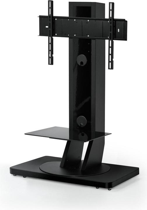 PureMounts TV Standfuss auf verdeckten Rädern, bis zu 88" und 65kg, höhenverstellbar und drehbar, schwarz (88", 65 kg)