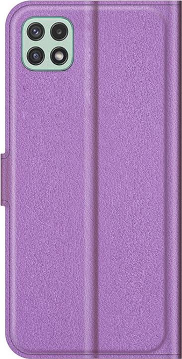 Productafbeelding Cover-Discount Galaxy A22 5G - Leren beschermhoes paars (Samsung Galaxy A22 5G)