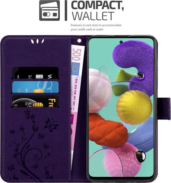 Image du produit Cadorabo Couverture du livre de fleurs (Samsung Galaxy A51 5G)