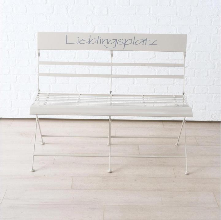 Produktbild Boltze Home Gartenbank Montreal 105 x 88 cm, Beige/Grau