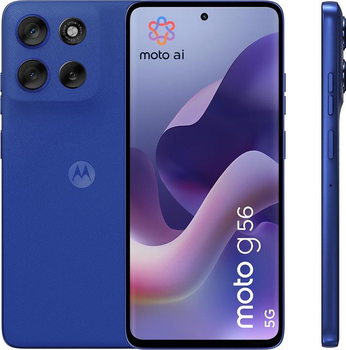 Produktbild Motorola Moto G56 (256 GB, Dazzling Blue, 6.72", Hybrid Dual SIM, 50 Mpx, 5G)