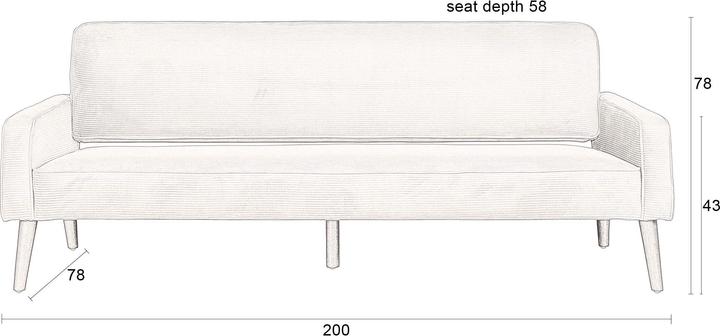 Actual product image Dutchbone Preston Sofa Beige (2 person sofa)