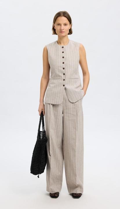 Produktbild Selected Femme Leinenmix Hose mit weitem Bein (34)