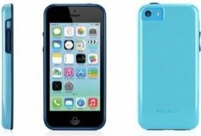 Actual product image Macally Flexible protective case for iPhone 5C - Blue (Apple iPhone 5c)