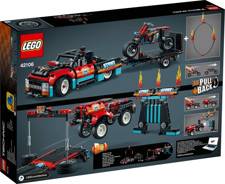 Image du produit LEGO Spectacle de cascadeurs avec camion et moto (42106, LEGO Technic)