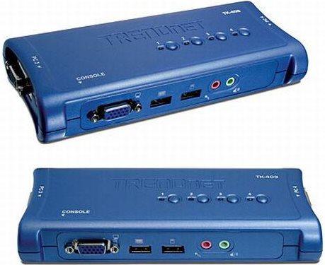 Immagine prodotto Trendnet Kit KVM TK-409K a 4 porte USB con audio