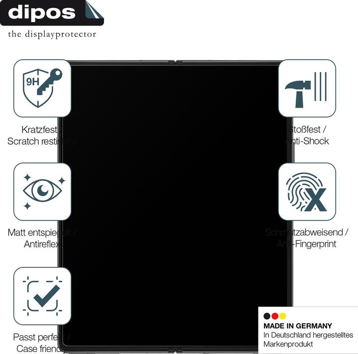 Actual product image Dipos Screen Protector Anti-Shock (2 Piece, Samsung Galaxy Z Fold4)