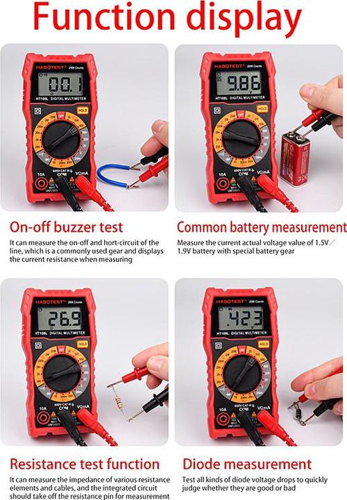 Actual product image Habotest HT108L Digital Universal Multimeter (CAT III 600V)