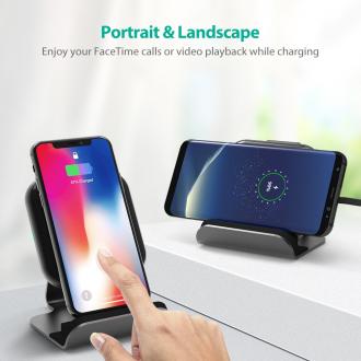Image du produit Nenurodyta RAVPower Chargeur sans fil avec support (RP-PC070), Noir, 10W (10 W)