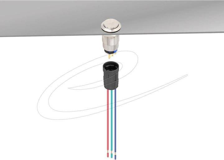 Produktbild Delock Fassung für 22 mm 6 Pin Taster oder Schalter