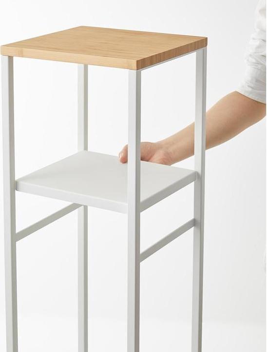 Image du produit Yamazaki Étagère à 2 niveaux avec plateau en bois TOWER