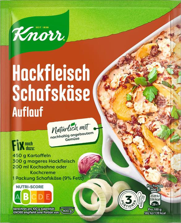 Produktbild Knorr Hackfleisch Schafskäse-Auflauf (43 g)