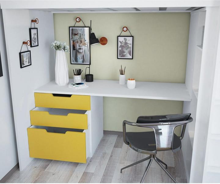 Image du produit Polini kids Lit mezzanine avec armoire Étagère (90 x 200 cm)
