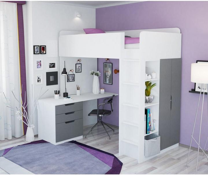 Polini kids Hochbett (90 x 200 cm)