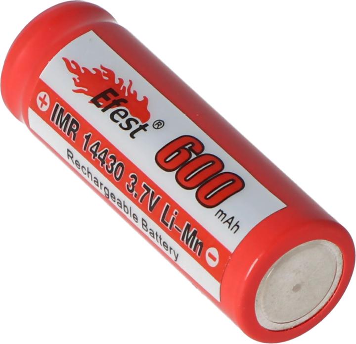 Produktbild Efest Akku IMR 14430 (Pluspol flach) (1 Stk., 14430, 600 mAh)