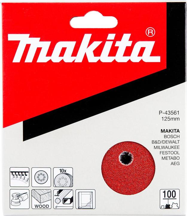 Immagine prodotto Makita Carta vetrata eccentrica con velcro (100)