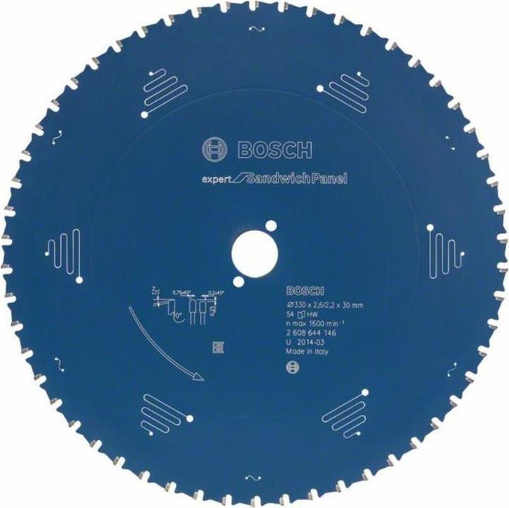 Produktbild Bosch Professional Zubehör Kreissägeblatt Expert for Sandwich Panel, 330 x 30 x 2,6 mm, 54