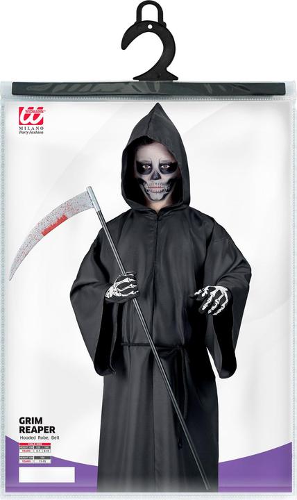 Image du produit Widmann Costume pour enfants Robe squelette avec capuche, ceinture (128)