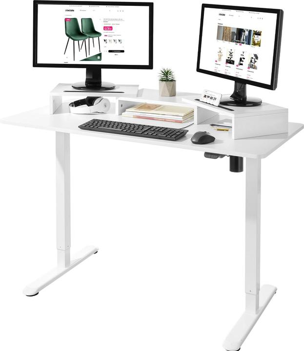 Produktbild tectake Monitorständer Bozen, 3-teilig, inkl. Smartphonehalterungen