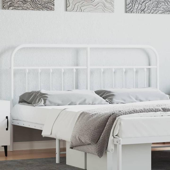 Image du produit VidaXL Kopfteil Metall Weiss 160 cm, Farbe: Weiss, Material (166 x 3 x 100 cm)