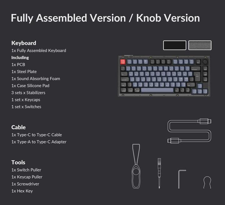 Image du produit Keychron V1 Knob Version (CH, Filaire)