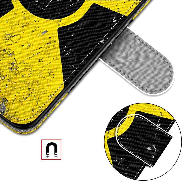 Actual product image Ueli Express iPhone 13 Mini Book Case Case with card compartment Radioactivity (Apple iPhone 13 mini)