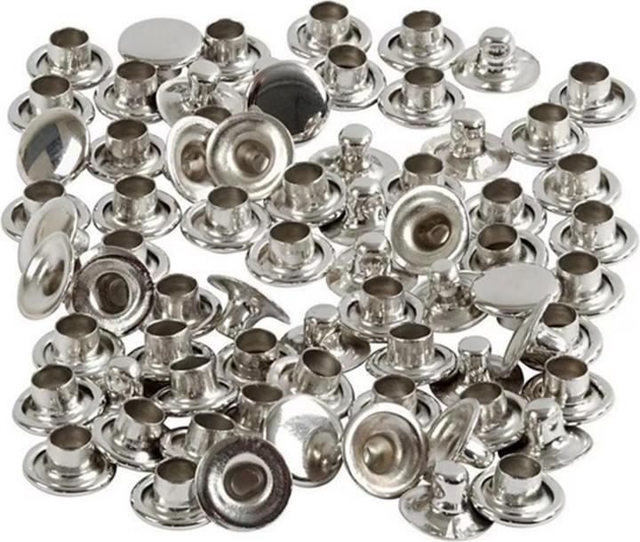 Produktbild Creativ Company Hohlnieten 7 mm Silber, 50 Stück