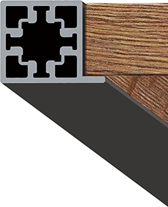 Hettich Bodenprofil Cadro 3000 mm schwarz matt