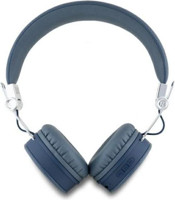 Produktbild Guess PU Grained Triangle Logo ENC Kabellose Kopfhörer Bluetooth Headset - Blau (ANC, 32 h, Kabellos)