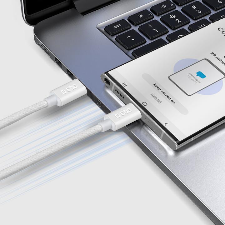 Image du produit SBS Connecteur USB-C vers USB-C gris (1.50 m, USB 2.0)