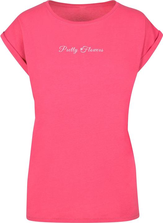 Actual product image Merchcode Ladies Pretty Flowers - Extended Shoulder Tee - 116879 (L)