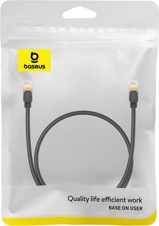 Produktbild Baseus Network cable cat.8 Ethernet RJ45, 40Gbps, 0.5m (black) (CAT8.1, 0.50 m)