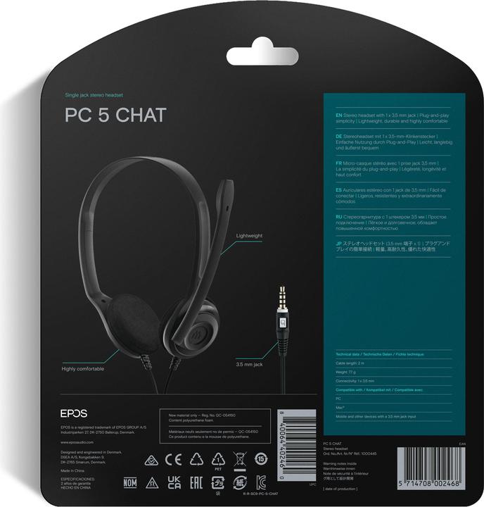Actual product image EPOS PC 5 - Headset (Cable)
