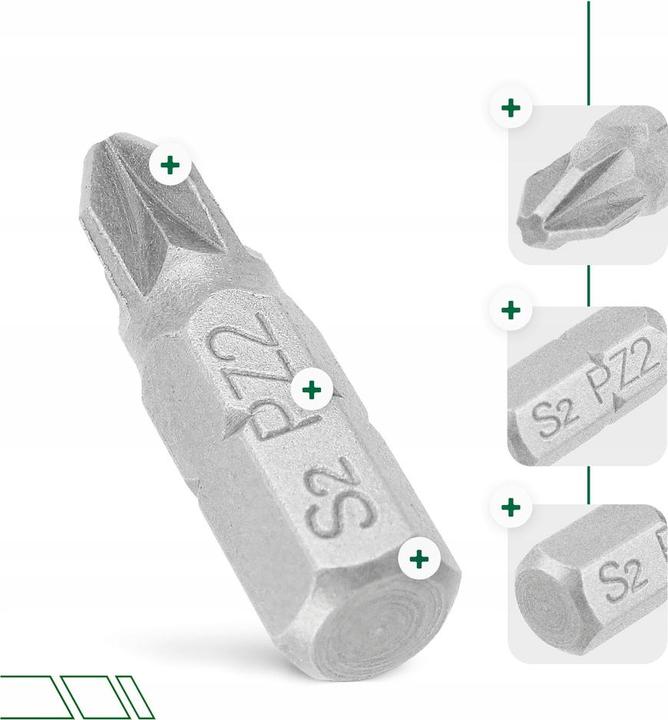 Produktbild Stalco Bit Tipp 1/4 Pozidriv PZ2 25 mm (20 PCs) ST (25mm)