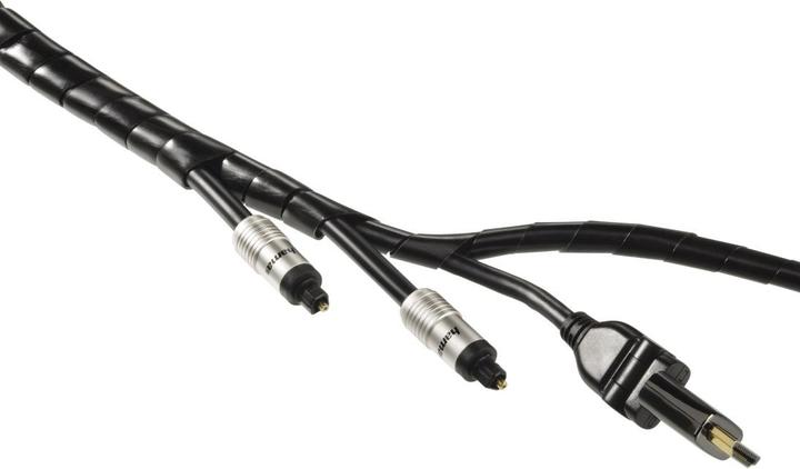 Produktbild Hama Flexibler Spiral-Kabelschlauch, universal, 7,5 - 30 mm, 2,5 m, Schwarz (Kabelspiralschlauch, 250 cm)