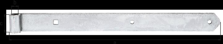 Actual product image GAH Shutter strap length 500 x 16 x 45 mm thickness 5 mm steel galv. zinc plated thick film passiv...