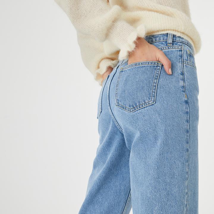 Actual product image La Redoute Collections Boyfit jeans with high waistband (26)
